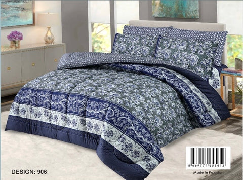 6-Pieces Comforter Set Buffy Overfilled Duvet Insert All Season Bedding Set Quilted, Winter Warm Fluffy(Double / King size)