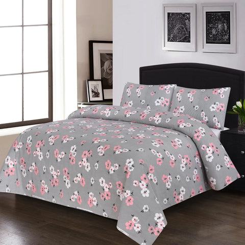 3-Piece Crystal Cotton king size double Bed Sheet Set life time guarantee