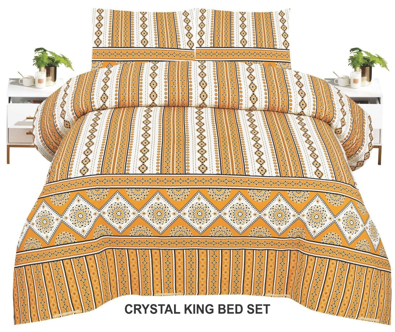 3-Piece Crystal Cotton king size double Bed Sheet Set life time guarantee