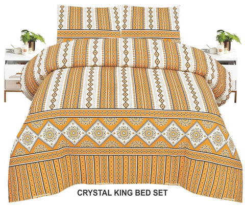 3-Piece Crystal Cotton king size double Bed Sheet Set life time guarantee