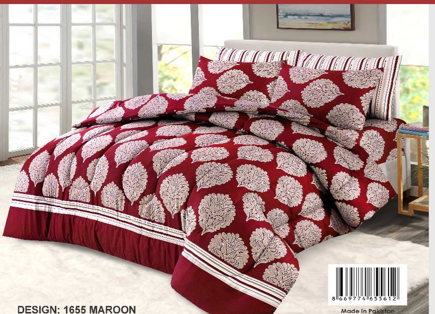 : 6-Pieces Comforter Set Buffy Overfilled Duvet Insert All Season Bedding Set Quilted, Winter Warm Fluffy(Double / King size)